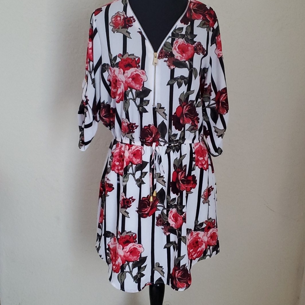 Striped Rose dress